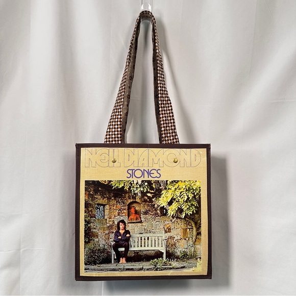 Neil Diamond Album Cover Tote Bag Faux Leather Upcycled Record Purse Retro Festi - Picture 5 of 17